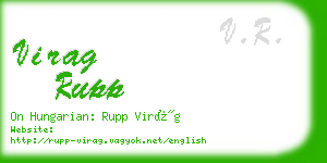 virag rupp business card